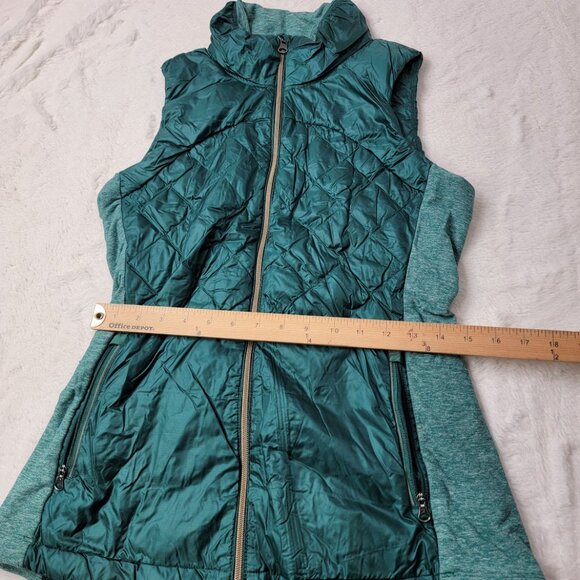Lululemon Women's Forage Teal Down For A Run Slim Full-Zip Puffer Vest Size 8 - Picture 6 of 7